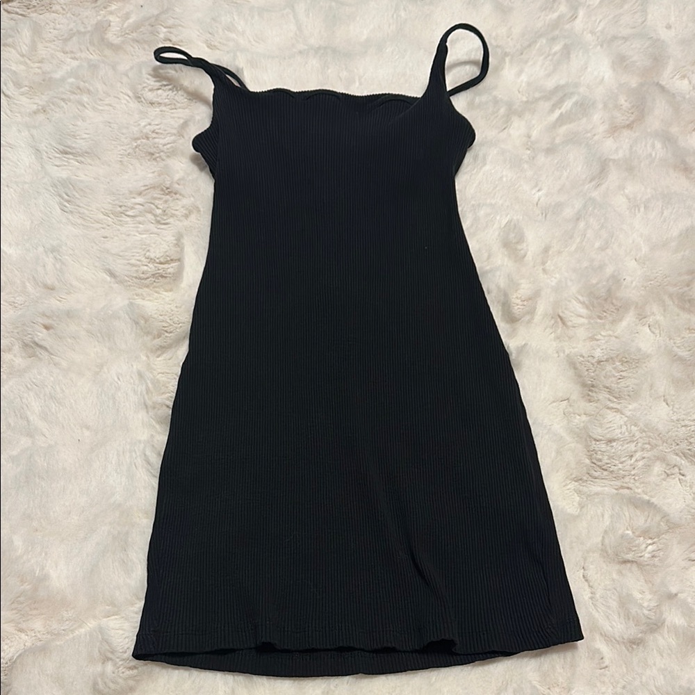 Bershka Black Spaghetti Strap Mini Dress